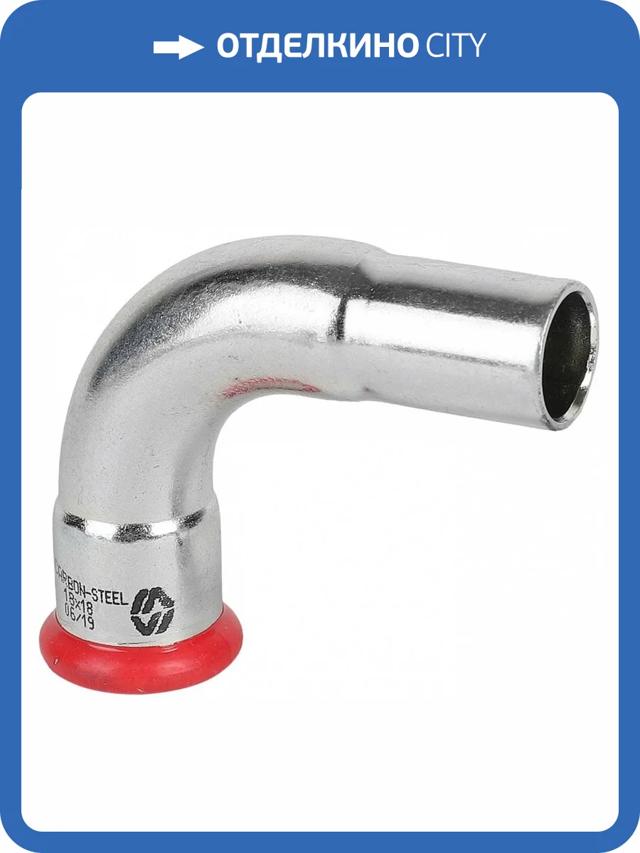 Колено MVI 90 градусов, ВН пресс, из оцинкованной стали 22 фото 2