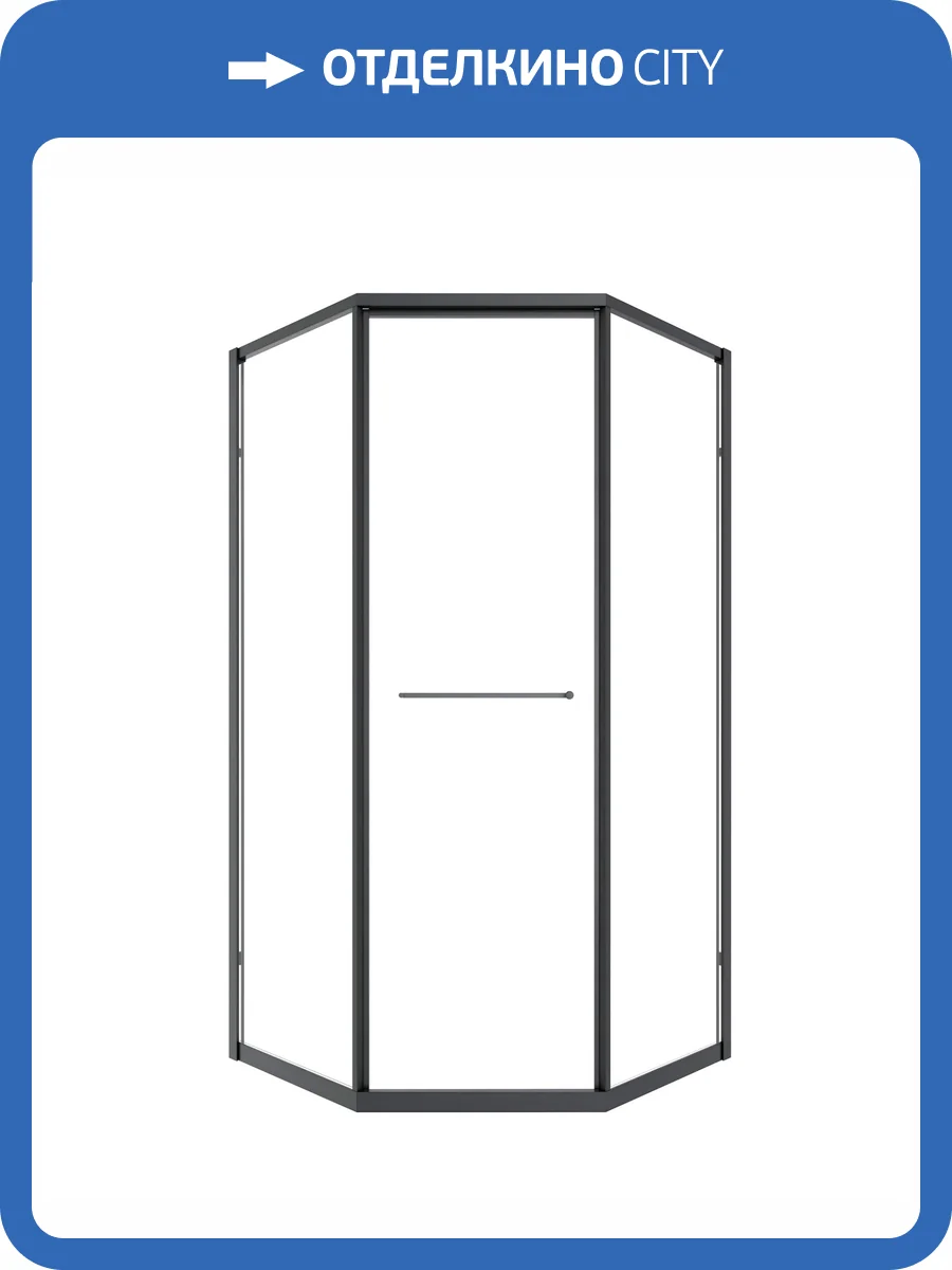 Душевой уголок Timo TTSS-100/03C-8L профиль черный, стекло прозрачное, 100x100x200 фото 4