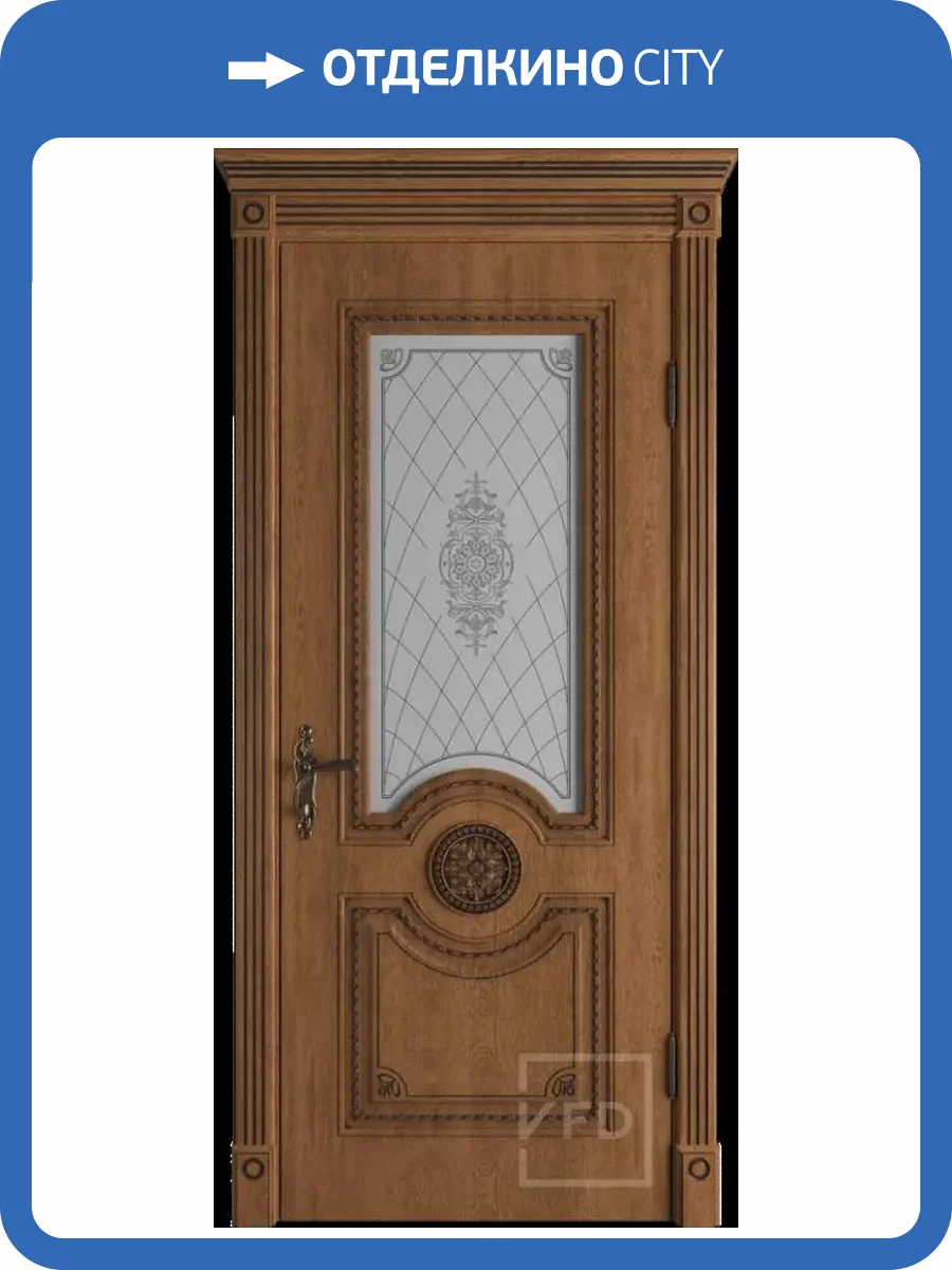 Межкомнатная дверь Владимирская Фабрика Дверей экошпон VFD Greta, остекленная, Honey Classic PB 800x2000 фото 2