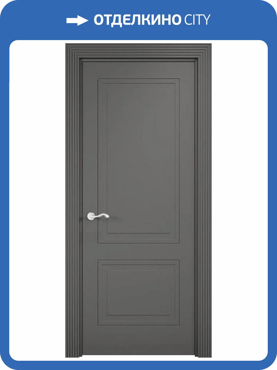Межкомнатная дверь Verda эмалит Париж 1, глухая, софт графит 800x2000 фото 2