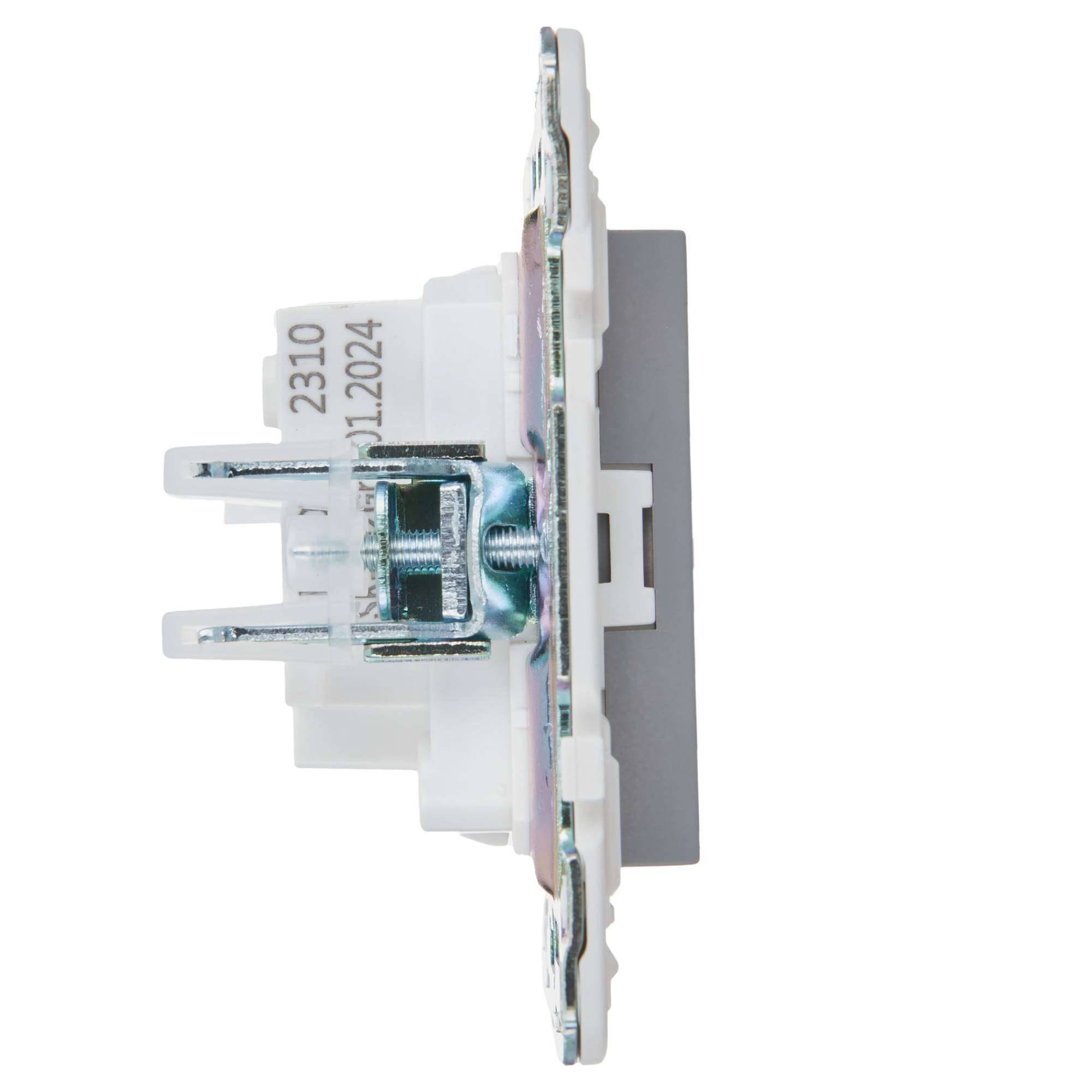 Розетка 1-местная IEK Skandy SK-R10-10-K03 серый фото 2