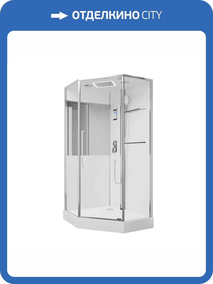 Душевая кабина Black&White G8895 889500 100x100 Хром фото 7