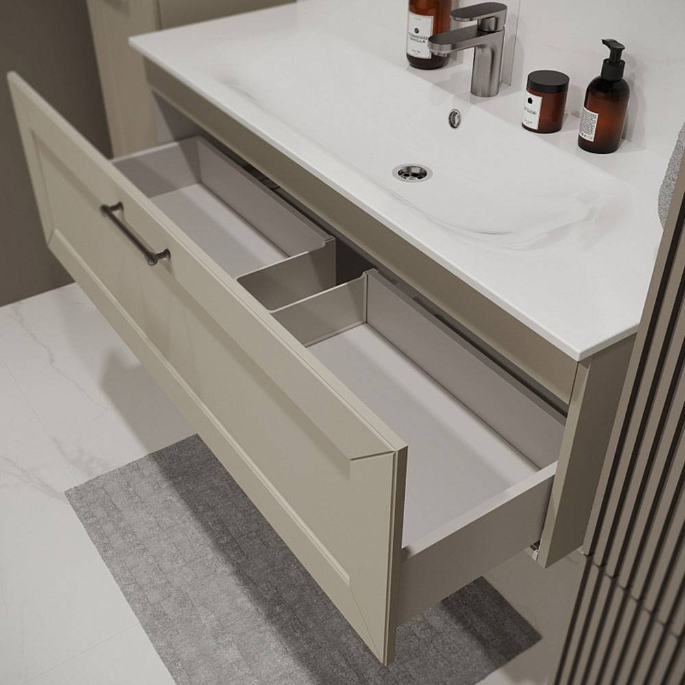 Тумба с раковиной Terminus Victoria VIC101201900101O айвори, 120x38 фото 2