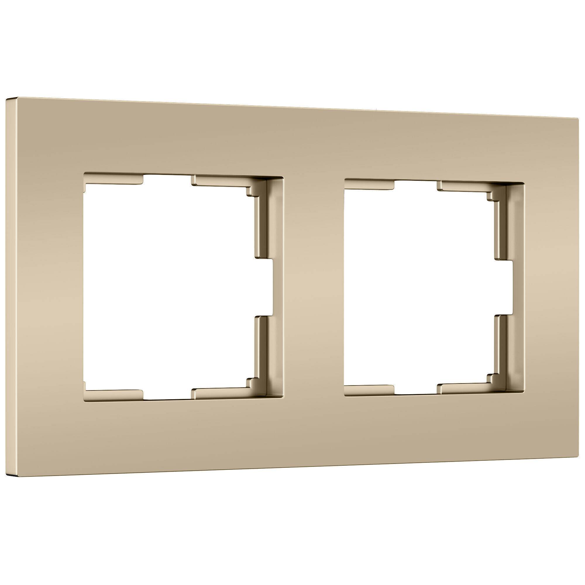 Рамка 2-постовая Werkel Slab W0022911 шампань софт
