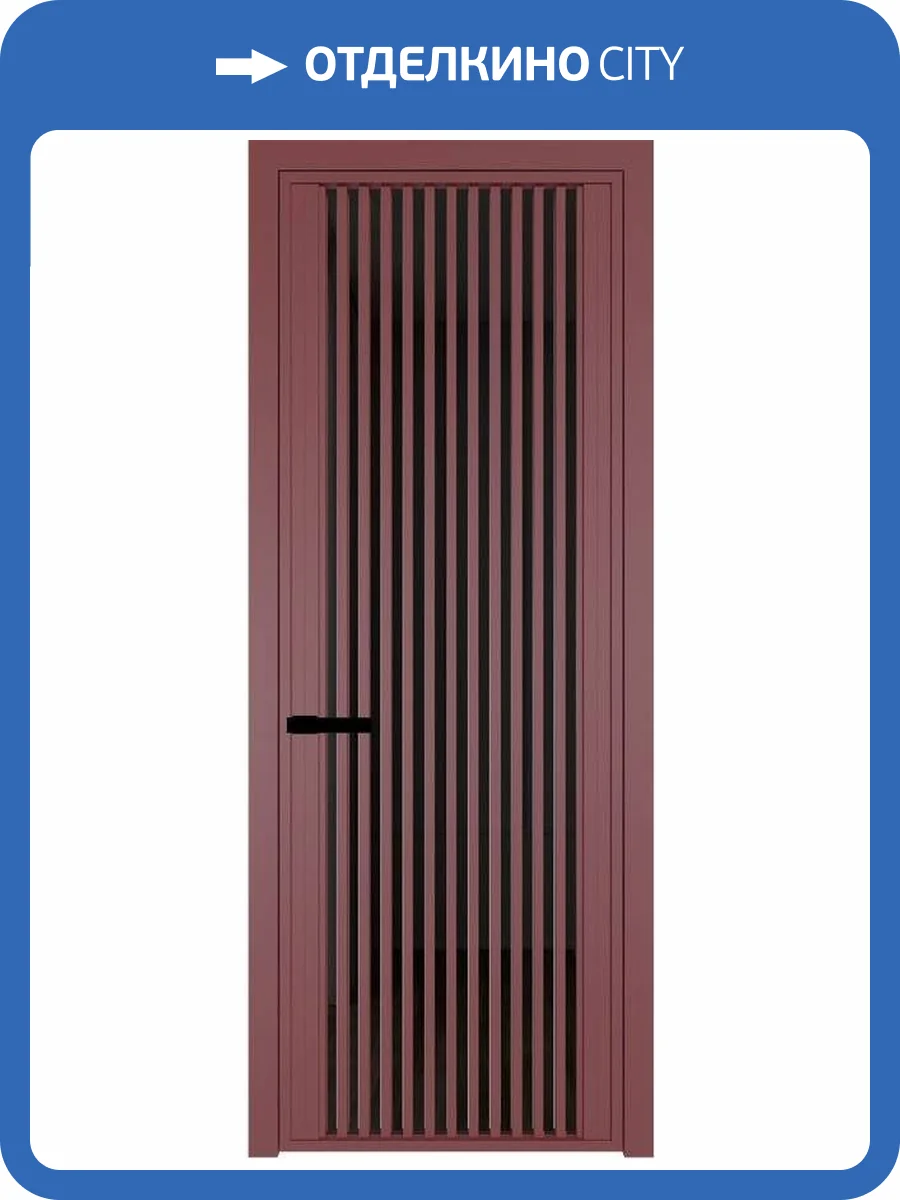 Межкомнатная дверь Profil Doors 3 AGP цвет профиля Красный антрацит, стекло безопасное 6 мм черное тонированное 600x2000 фото 2