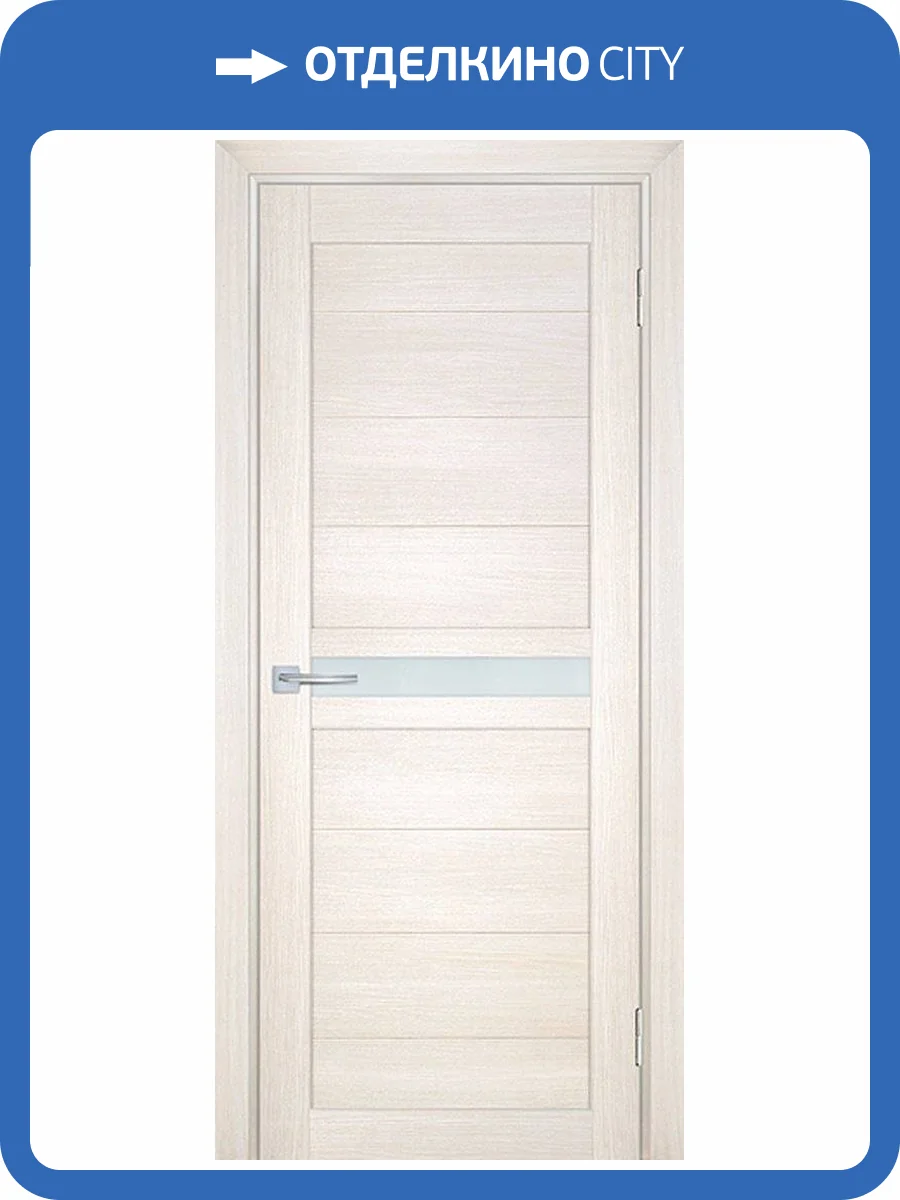 Межкомнатная дверь экошпон Мариам Техно 703, остекленная, сандал бежевый 600x2000 фото 2