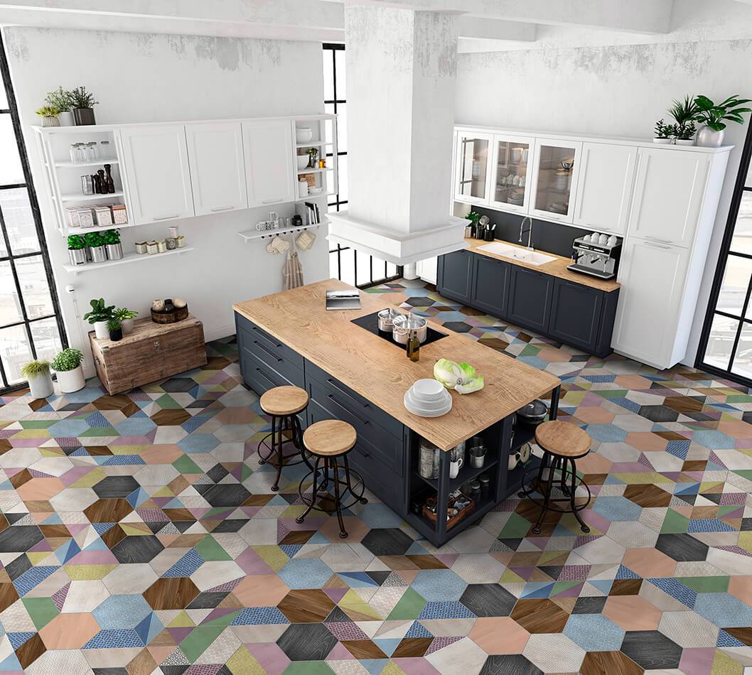 ITT Ceramic Art Deco Hexa