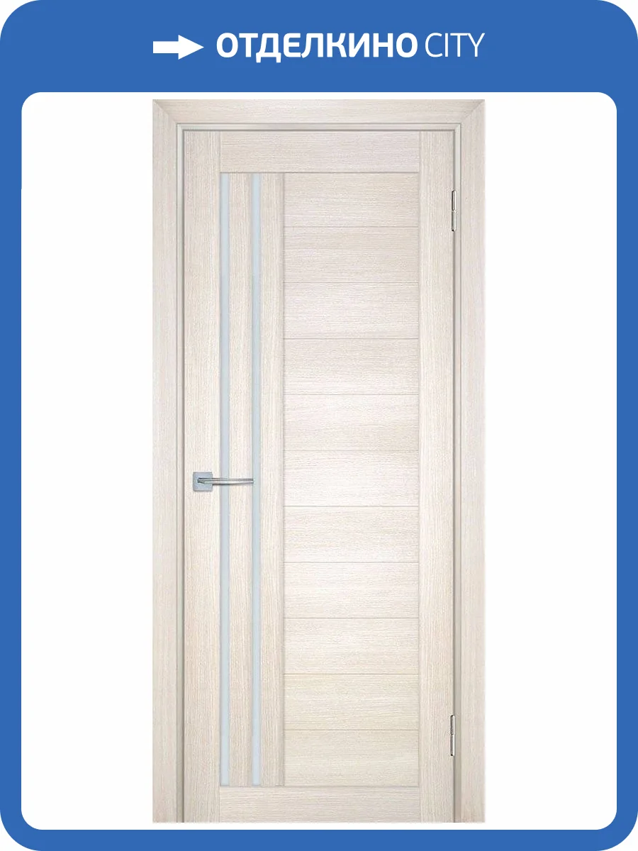 Межкомнатная дверь экошпон Мариам Техно 738, остекленная, сандал бежевый 600x2000 фото 2