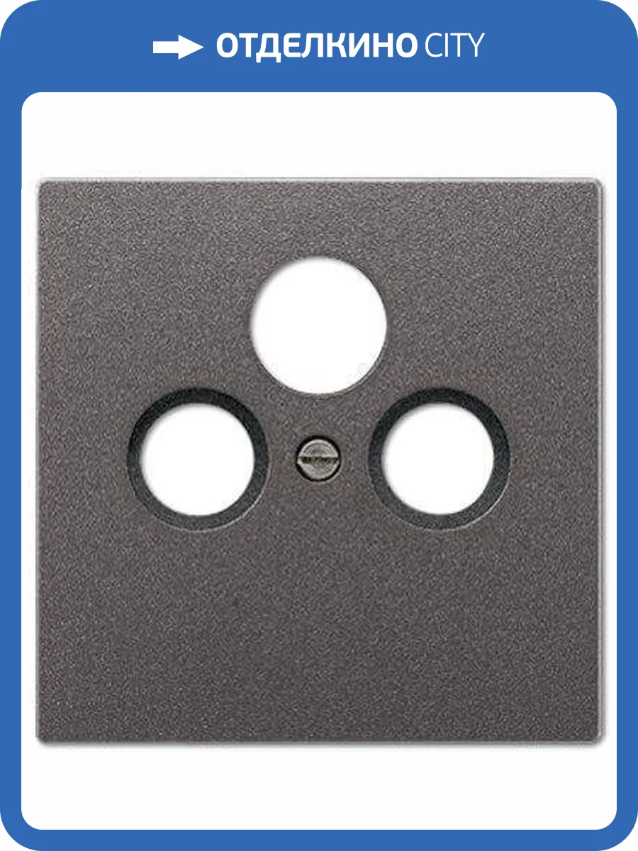 Накладка TV-SAT-FM розетки Jung LS 990 антрацит AL2990SATAN фото 2