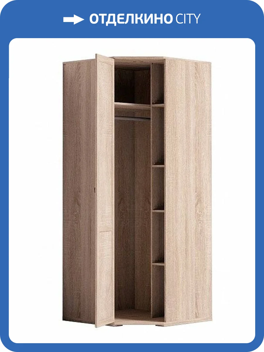 Шкаф угловой ГЛАЗОВ МЕБЕЛЬ Sherlock Н001739 10 дуб сонома фото 2