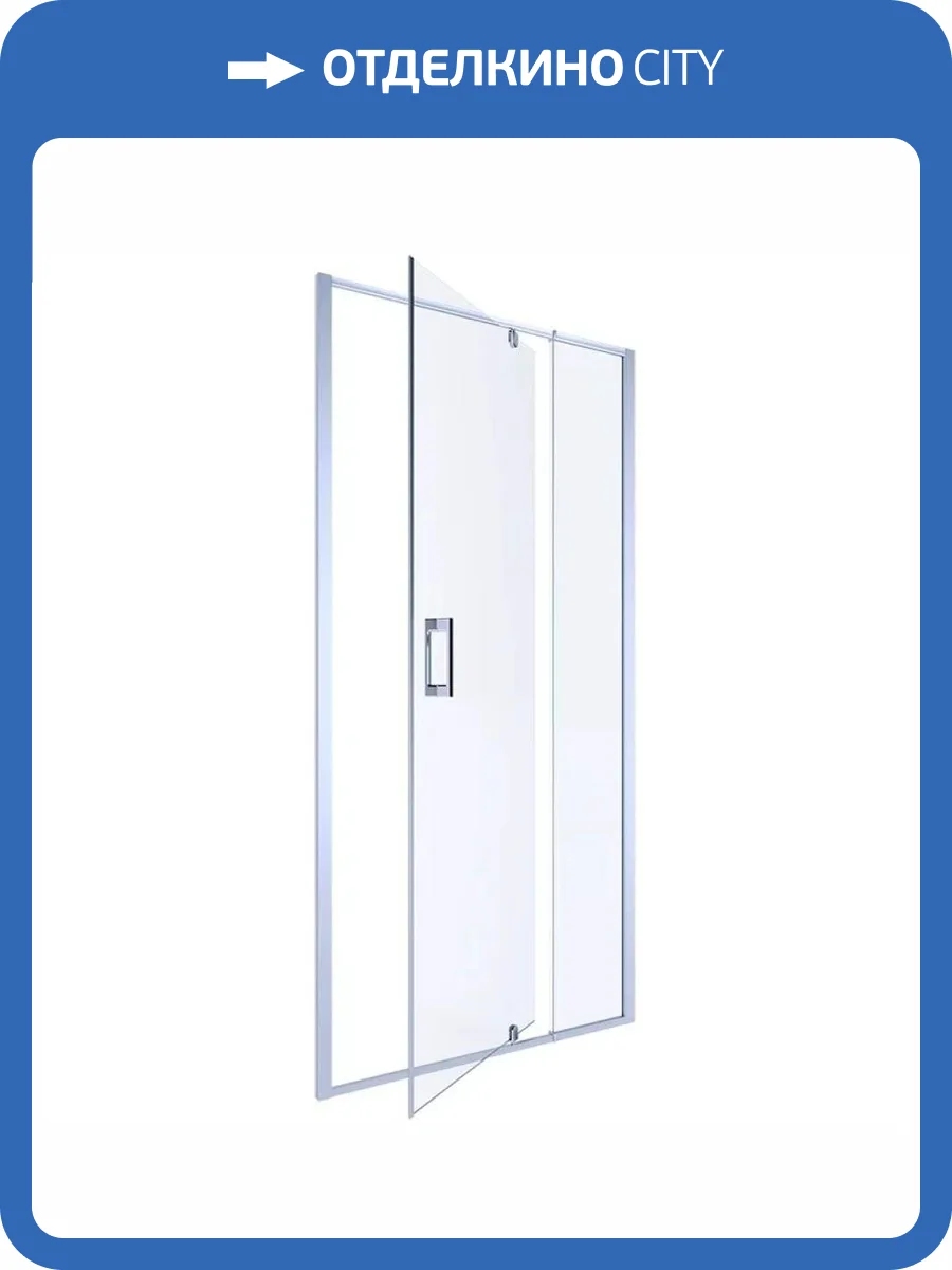 Душевая дверь в нишу Alex Baitler AB71C120 профиль сатин, стекло прозрачное, 120x200 фото 4