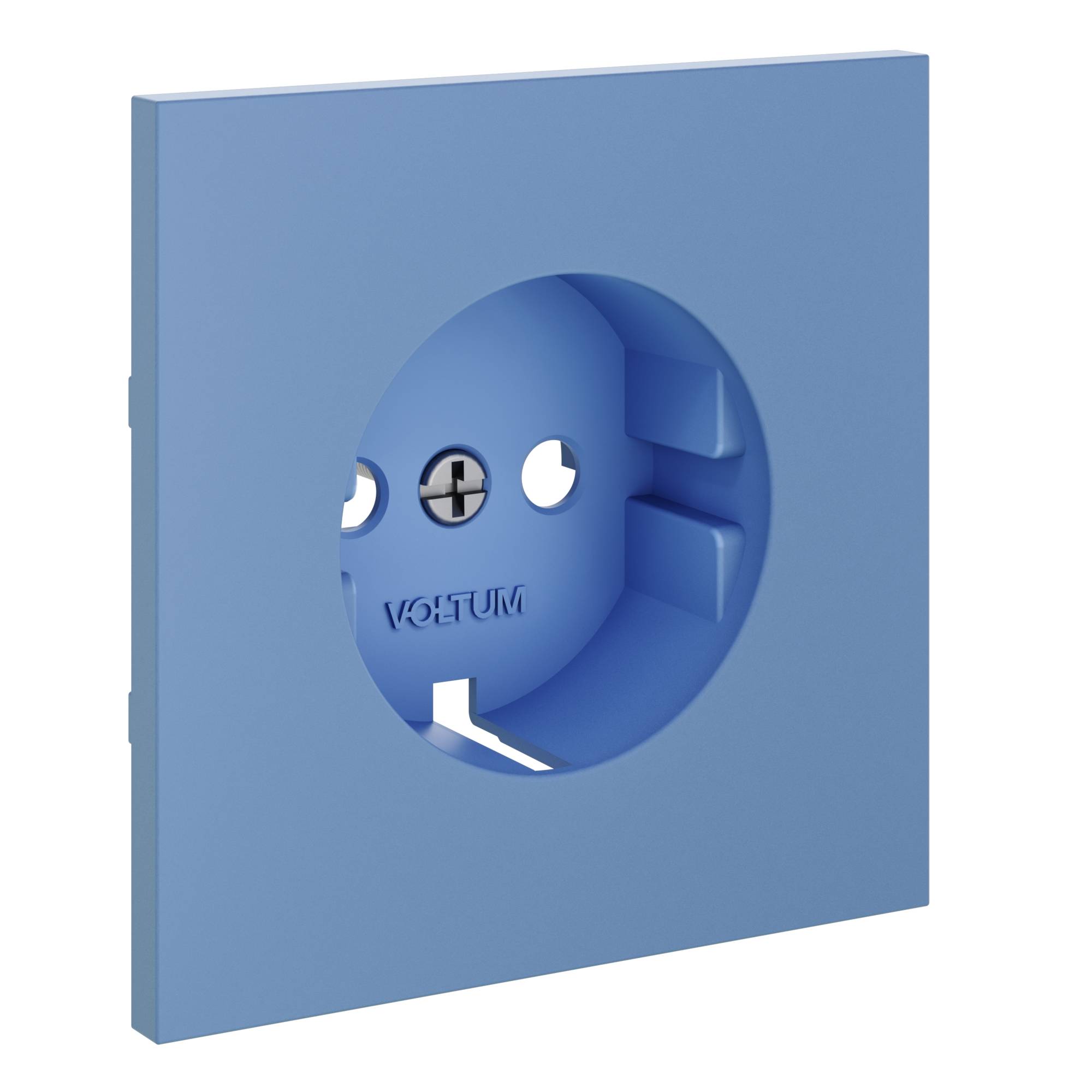 Лицевая панель для розетки с заземлением Voltum S70 VLS000615 деним фото 4