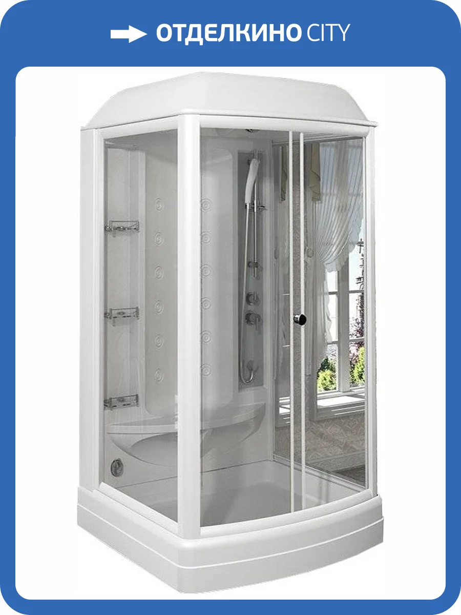 Душевая кабина Radomir Диана 1 стекло прозрачное, с хамамом, с сиденьем фото 7