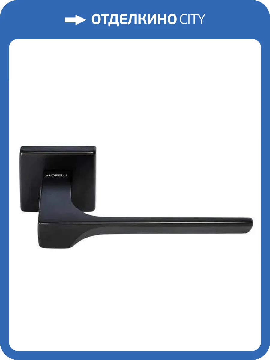 Дверная ручка Morelli FIORD S5 NERO черный толщина розетки - 7мм фото 3