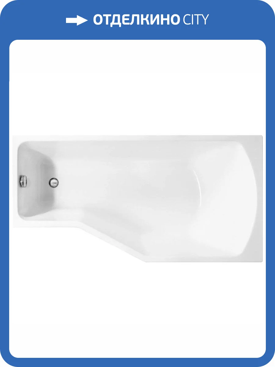 Акриловая ванна Marka One Convey 150x75 правая, с ножками фото 4