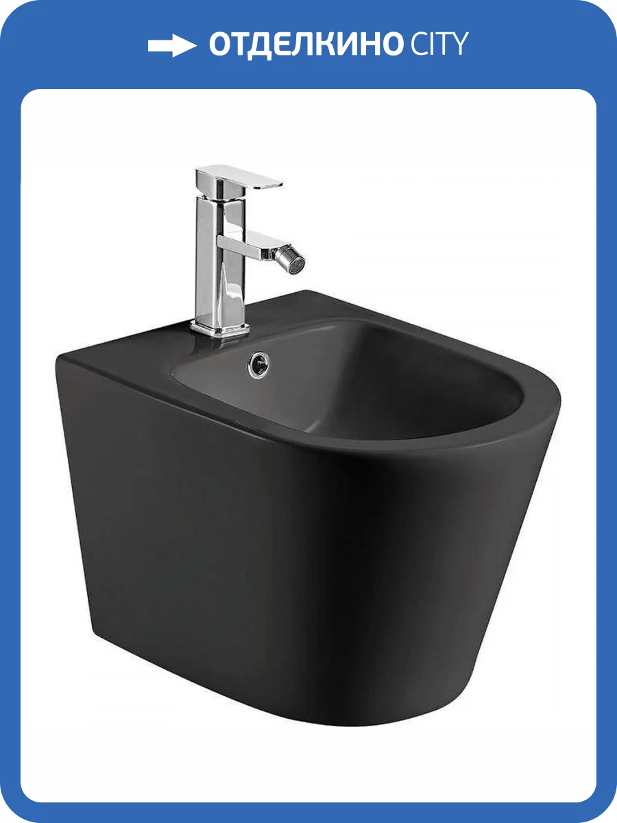 Биде подвесное AQUAme AQM2101MB черное матовое фото 3