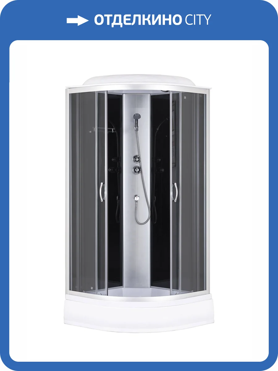 Душевая кабина Taliente TA-9091G профиль хром, стекло тонированное, 90x90x215 фото 4