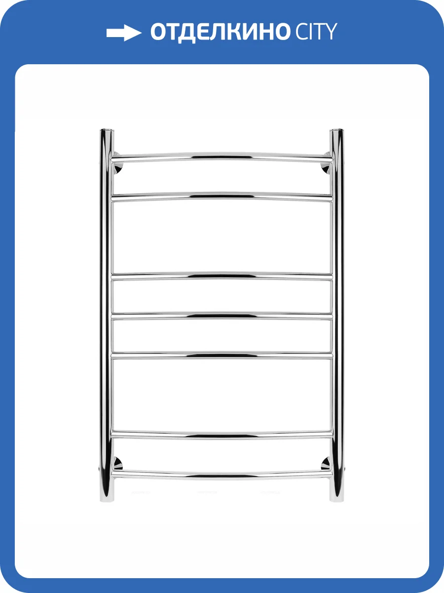 Полотенцесушитель водяной Secado Милан 4603759403205 2 80x50, хром, с комплектом подключения фото 3