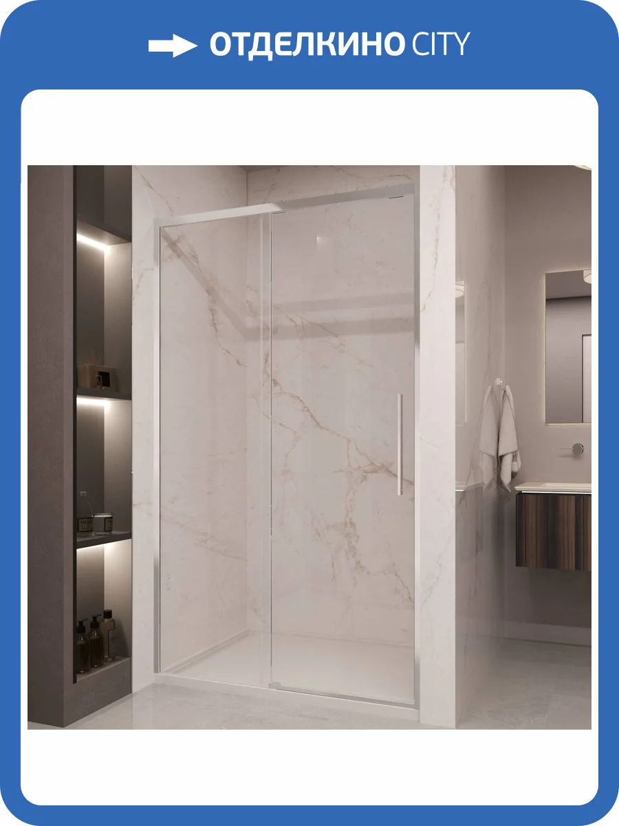 Душевая дверь в нишу Vincea Stella VDS-1ST150CL профиль хром, стекло прозрачное, 150x200 фото 10