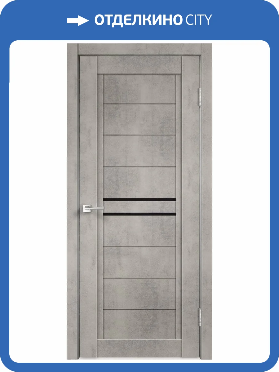 Дверное полотно экошпон VellDoris NEXT 2 VD820027 Лакобель черное 600x2000 фото 2