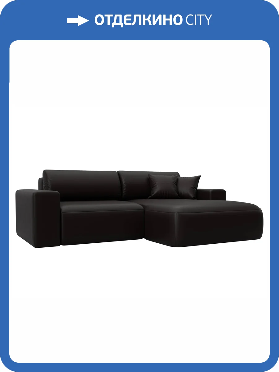 Диван угловой Лига Диванов Лига-036 НПБ Классик 127730 GRIFON 12 коричневый, правый угол фото 10