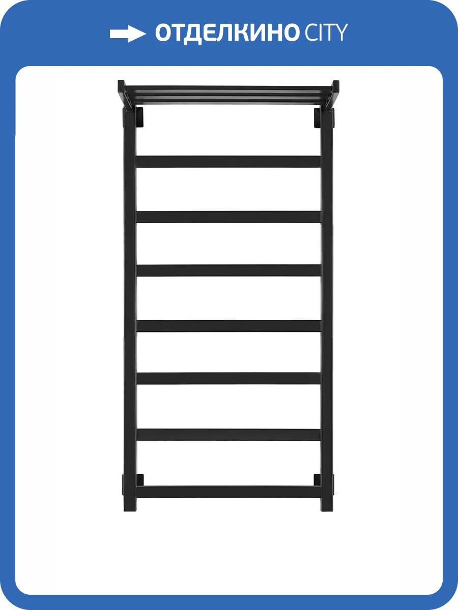 Полотенцесушитель электрический Secado Корсико 4603777473907 1 СП 100x60, L, черный матовый фото 2