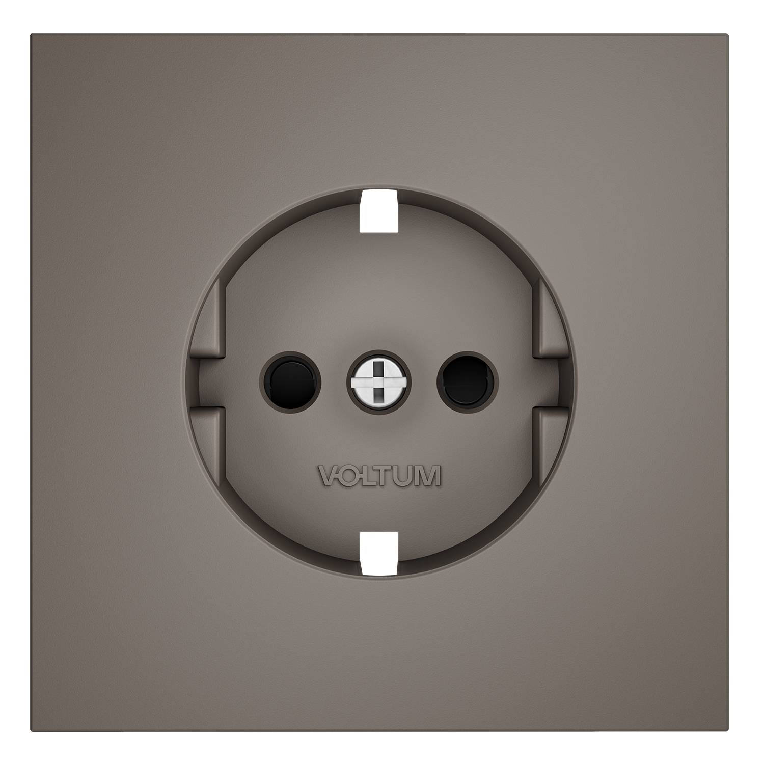 Лицевая панель для розетки с заземлением и шторками Voltum S70 VLS000714 капучино фото 2