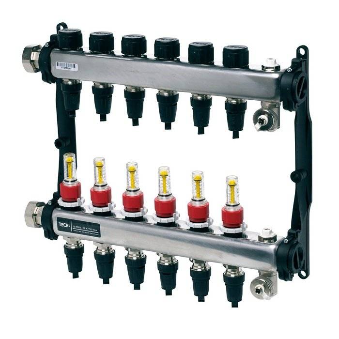 Коллектор TECE TECEfloor для поверхностного отопления 1 х 16 push-fit ...