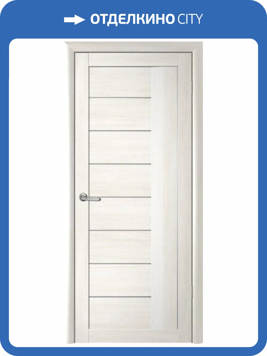 Межкомнатная дверь Albero Марсель остеклённая белый кипарис мателюкс 800x2000 фото 2