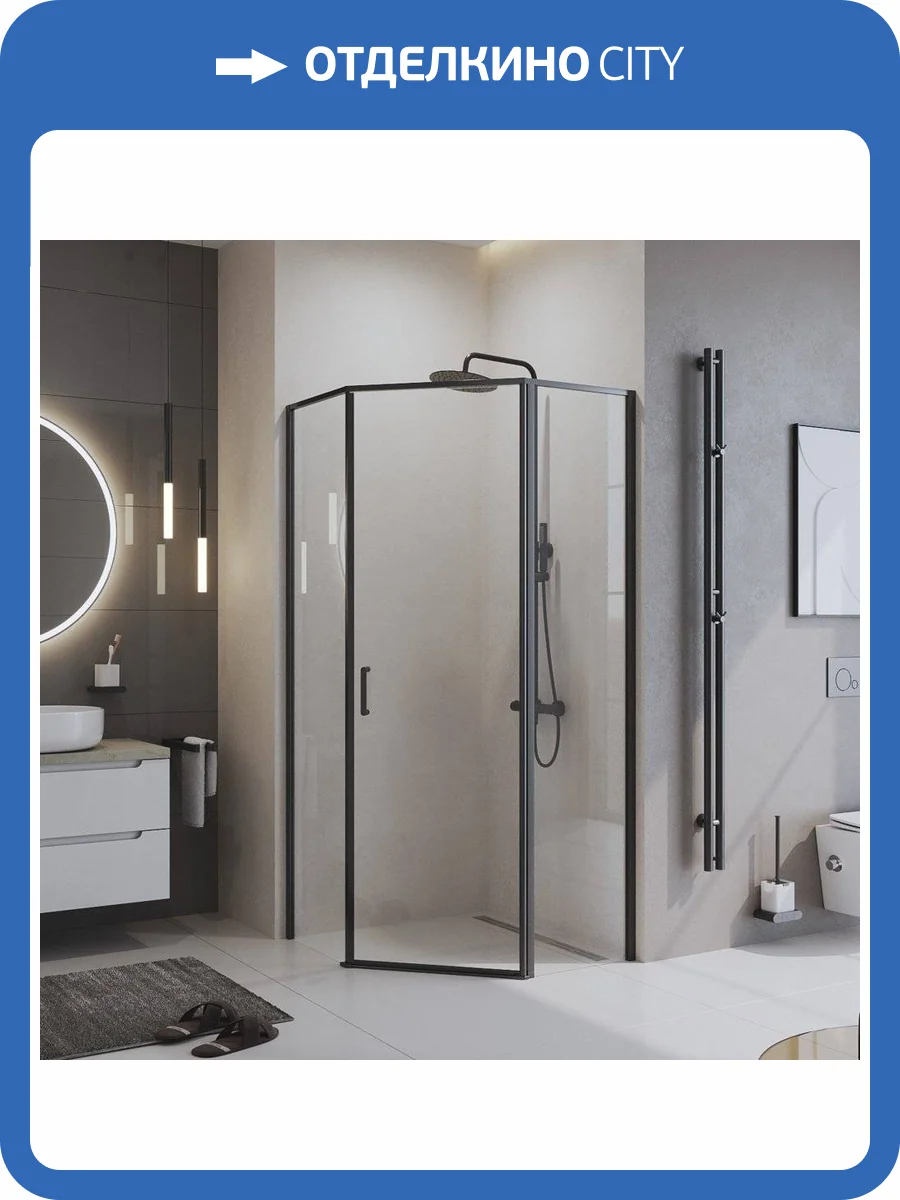 Душевой уголок BelBagno UNO-195-P-1-90-CH-CR хром фото 8