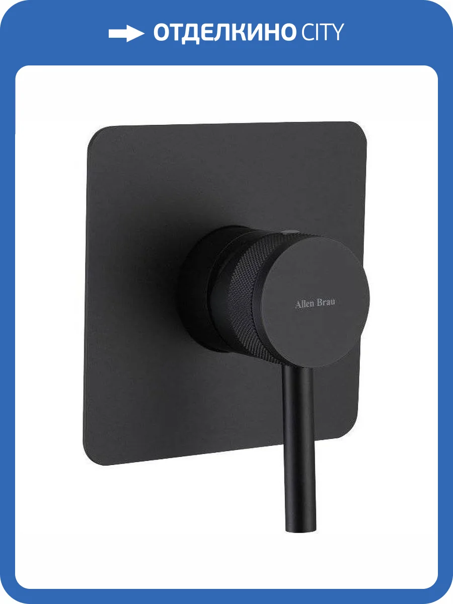 Смеситель для душа Allen Brau Priority 5.31012-31 X1 с внутренней частью, черный матовый фото 4
