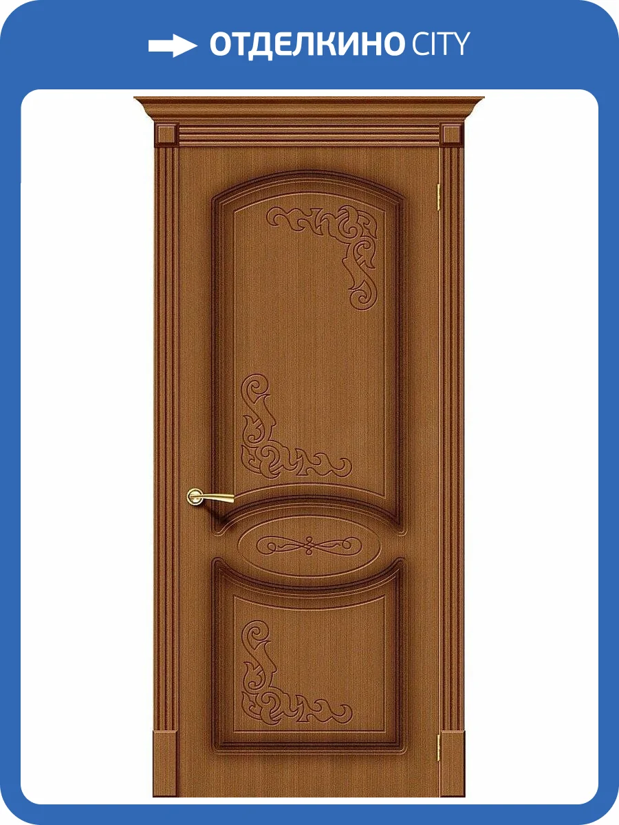 Межкомнатная дверь Bravo 003-0011 Азалия Ф-11 Орех 1900x550 фото 2