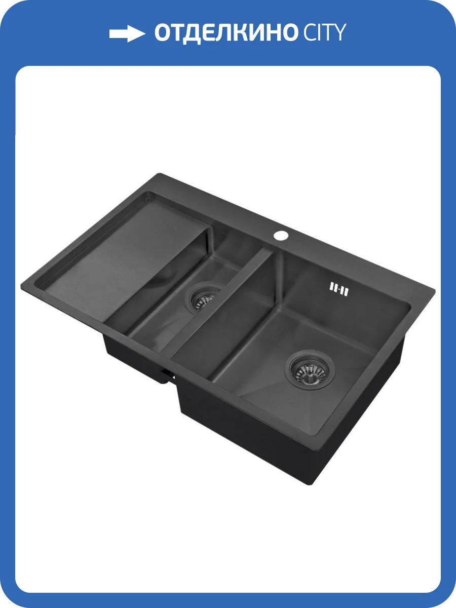 Мойка кухонная Zorg Inox PVD 5178-2-R grafit фото 3