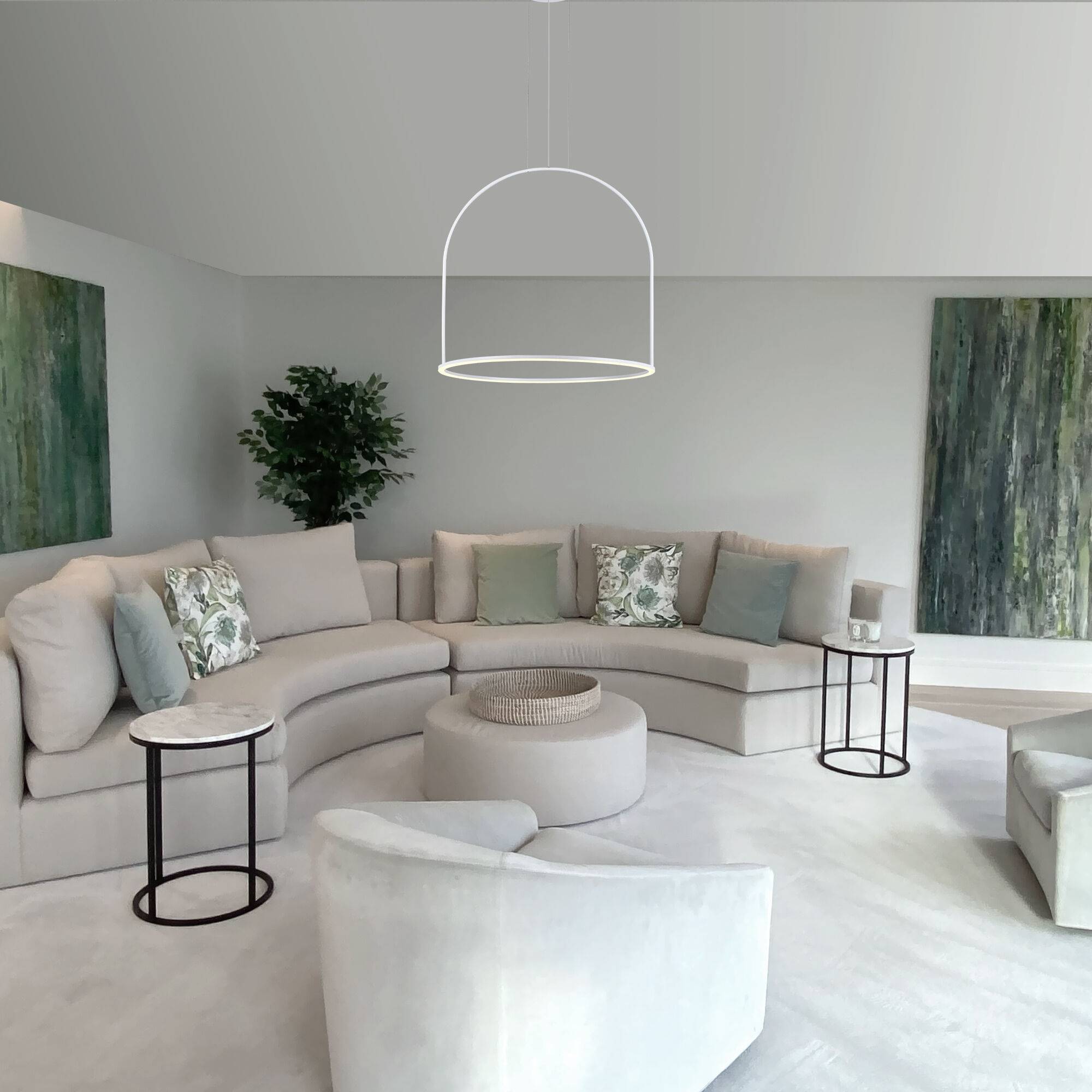 Подвесной светодиодный светильник Eurosvet Over 90323/1 белый фото 4