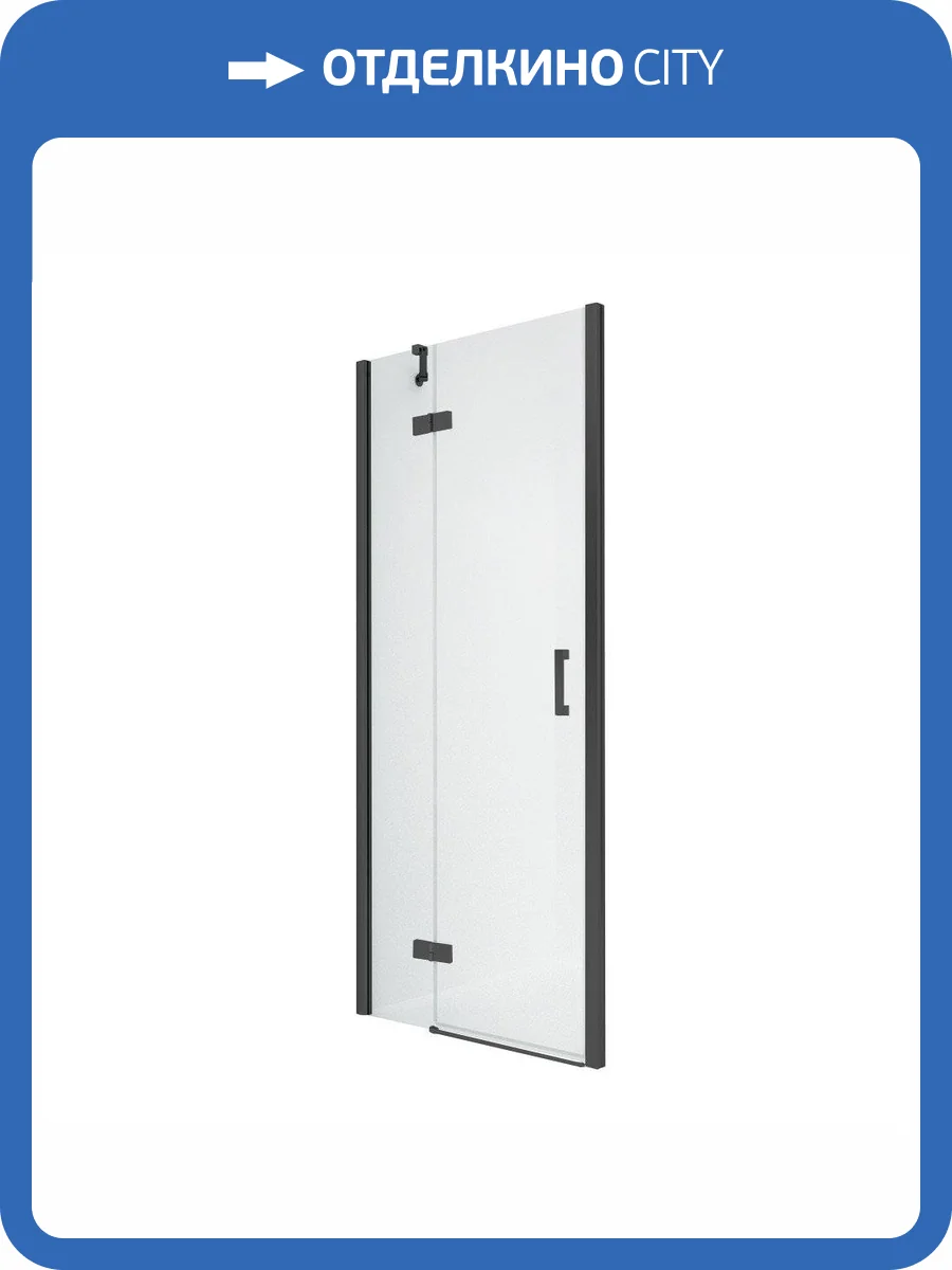 Дверь в нишу NEW TRENDY NEW RENOMA BLACK L 100x195 D-0197A (черный) фото 11