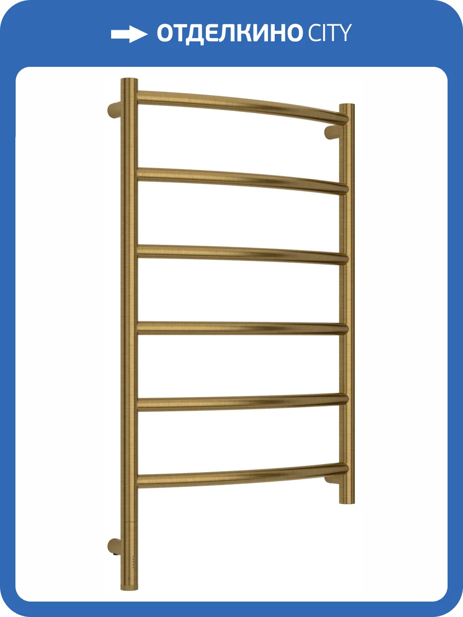 Полотенцесушитель электрический Сунержа Галант 3.1 051-6000-8050 Состаренная латунь, 80x50 фото 5
