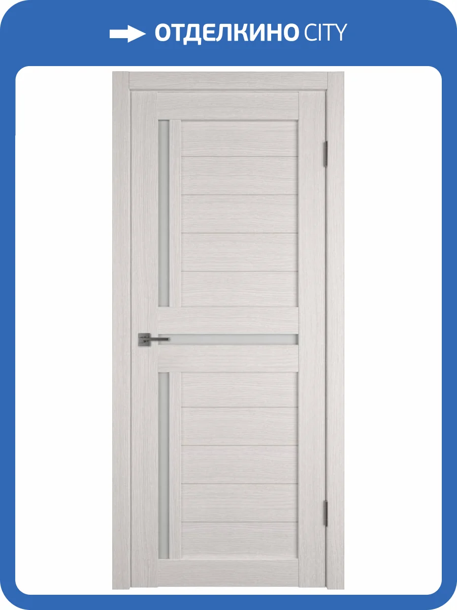 Межкомнатная дверь Владимирская Фабрика Дверей Atum 16 Bianco стекло White Cloud 900x2000 фото 2