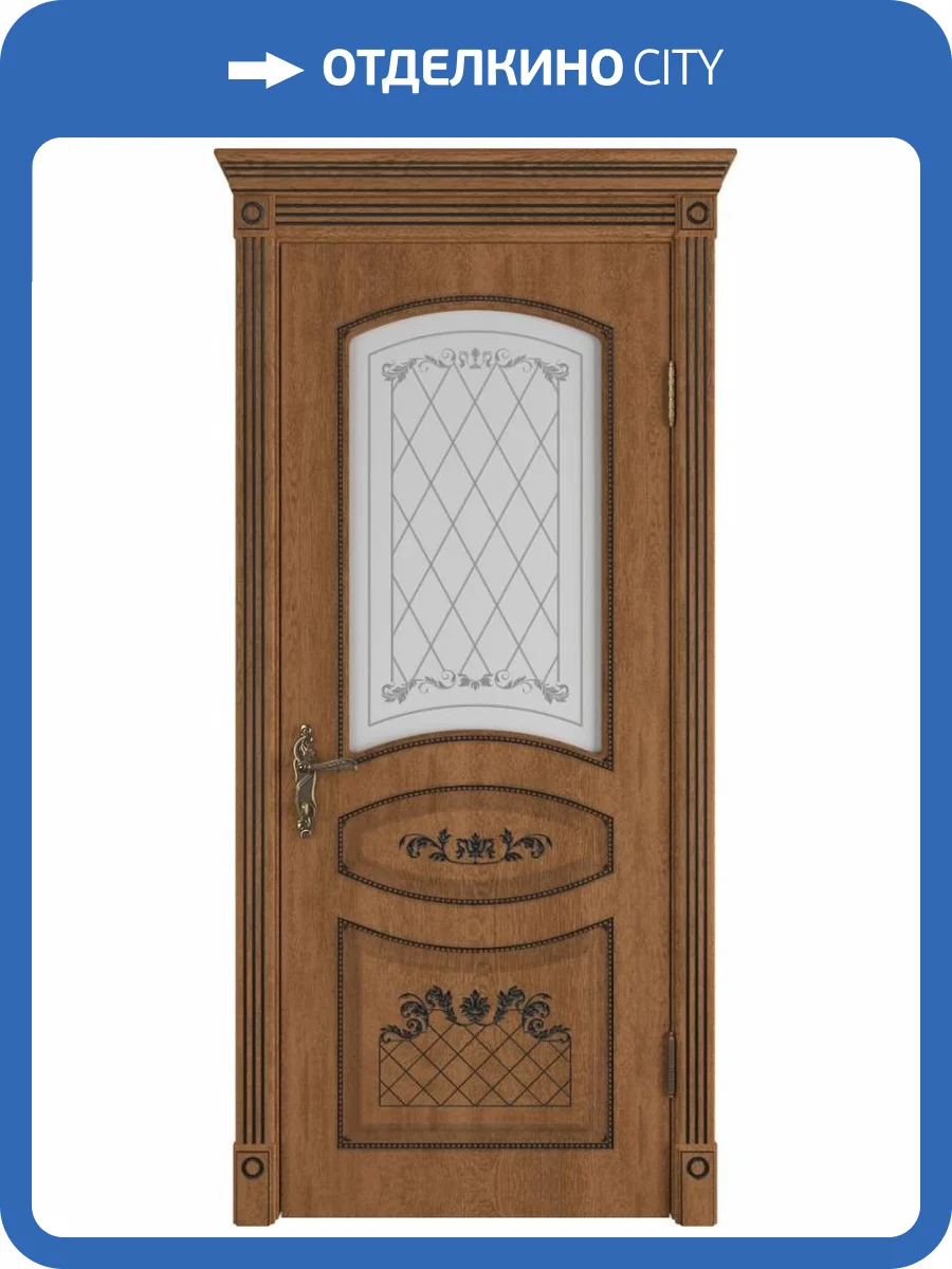 Межкомнатная дверь Владимирская Фабрика Дверей Adele Honey Classic PB стекло Art Cloud 700x2000 фото 2