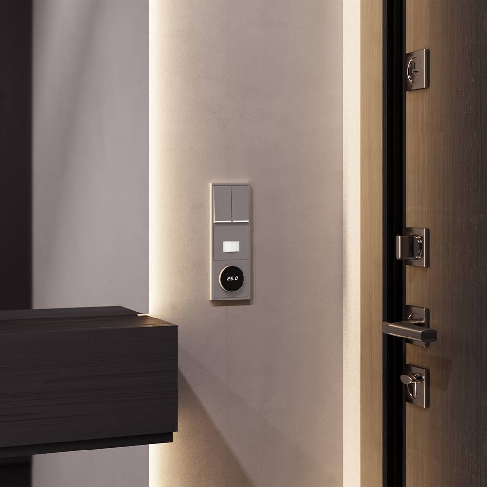 Клавиши для 2-клавишного выключателя с подсветкой Voltum S70 VLS000414 капучино фото 5