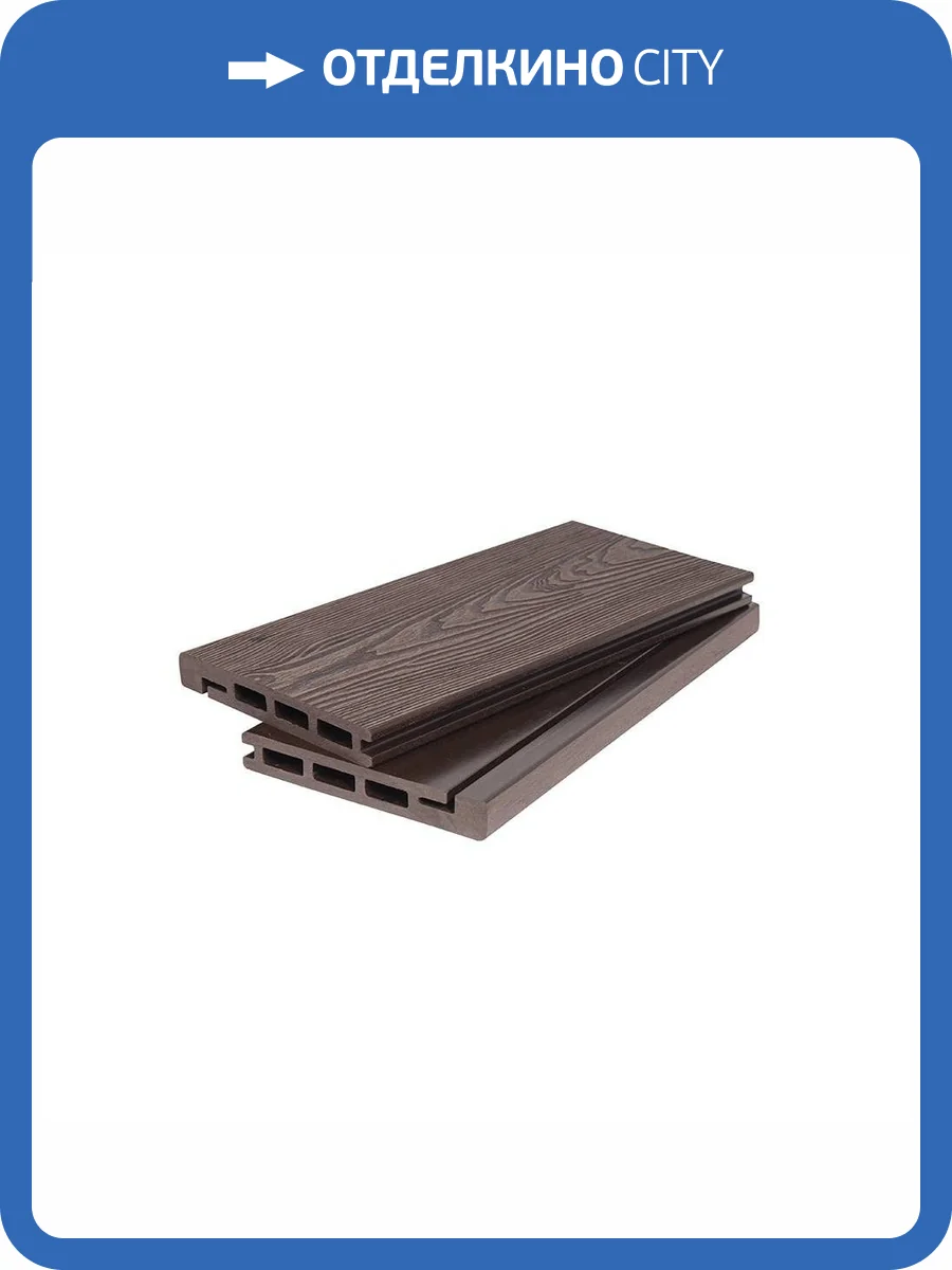 Доска для обрамления Polivan Group Denpasar 3D Темно-коричневый brash ДПК 5800x140x20 фото 2