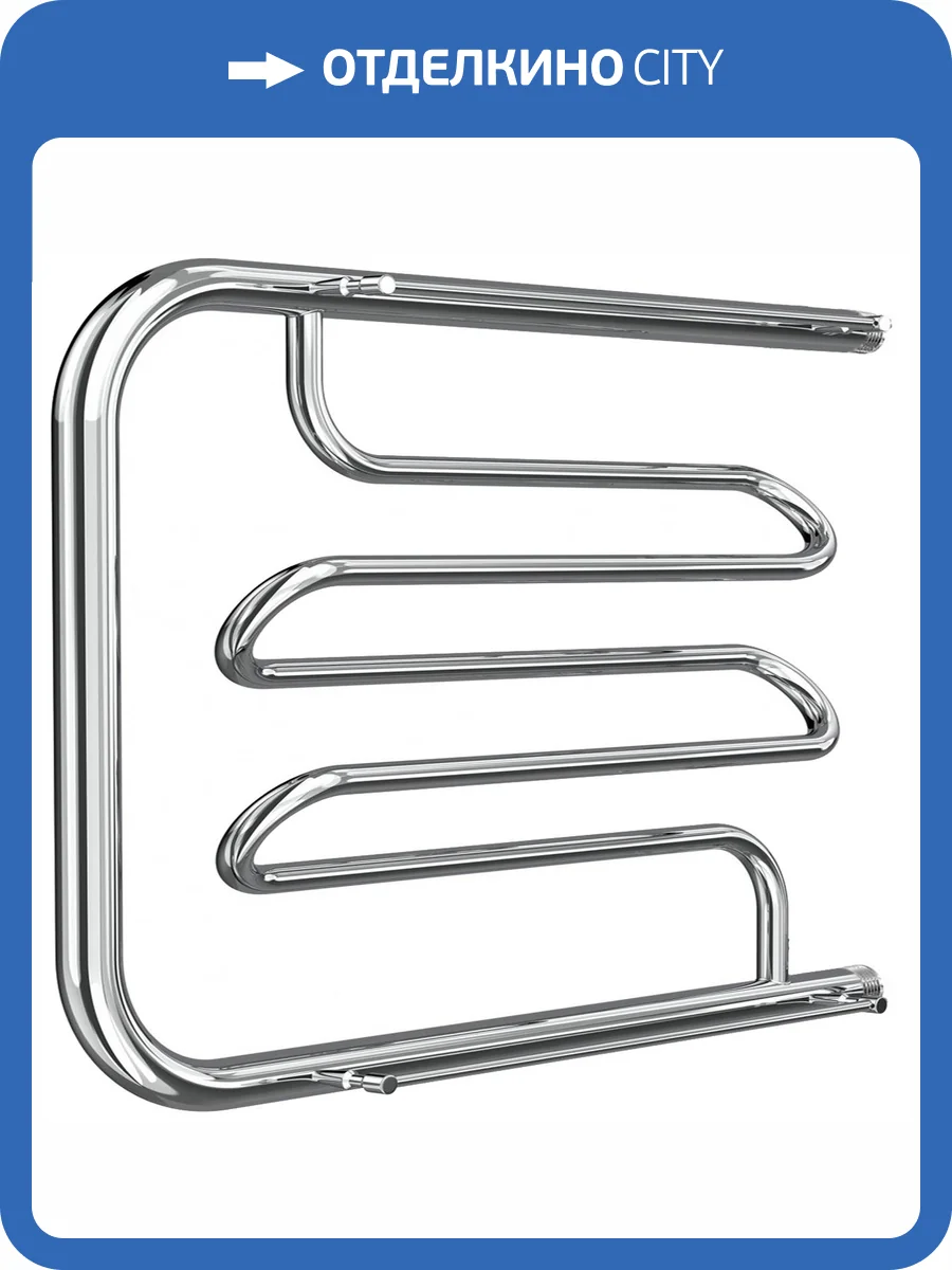 Полотенцесушитель водяной Ника Econ ПМ-2 60/90 с полкой, хром фото 3
