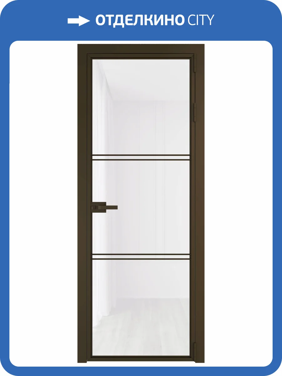 Межкомнатная дверь Profil Doors 3 AX цвет профиля Деорэ, стекло безопасное 6 мм белый триплекс 700x2000 фото 2