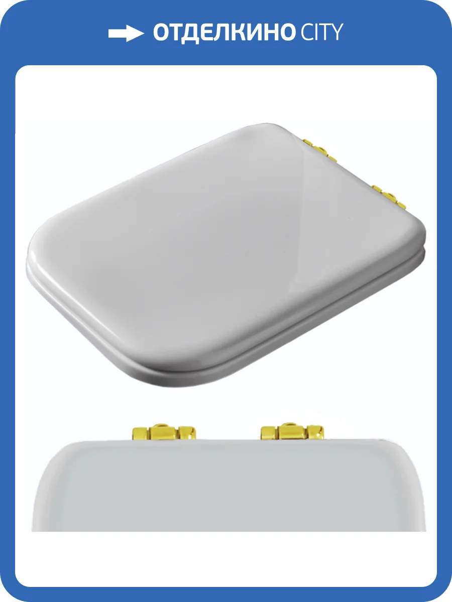 Крышка-сиденье Kerasan Waldorf 418701 белая, с микролифтом, петли золото фото 2
