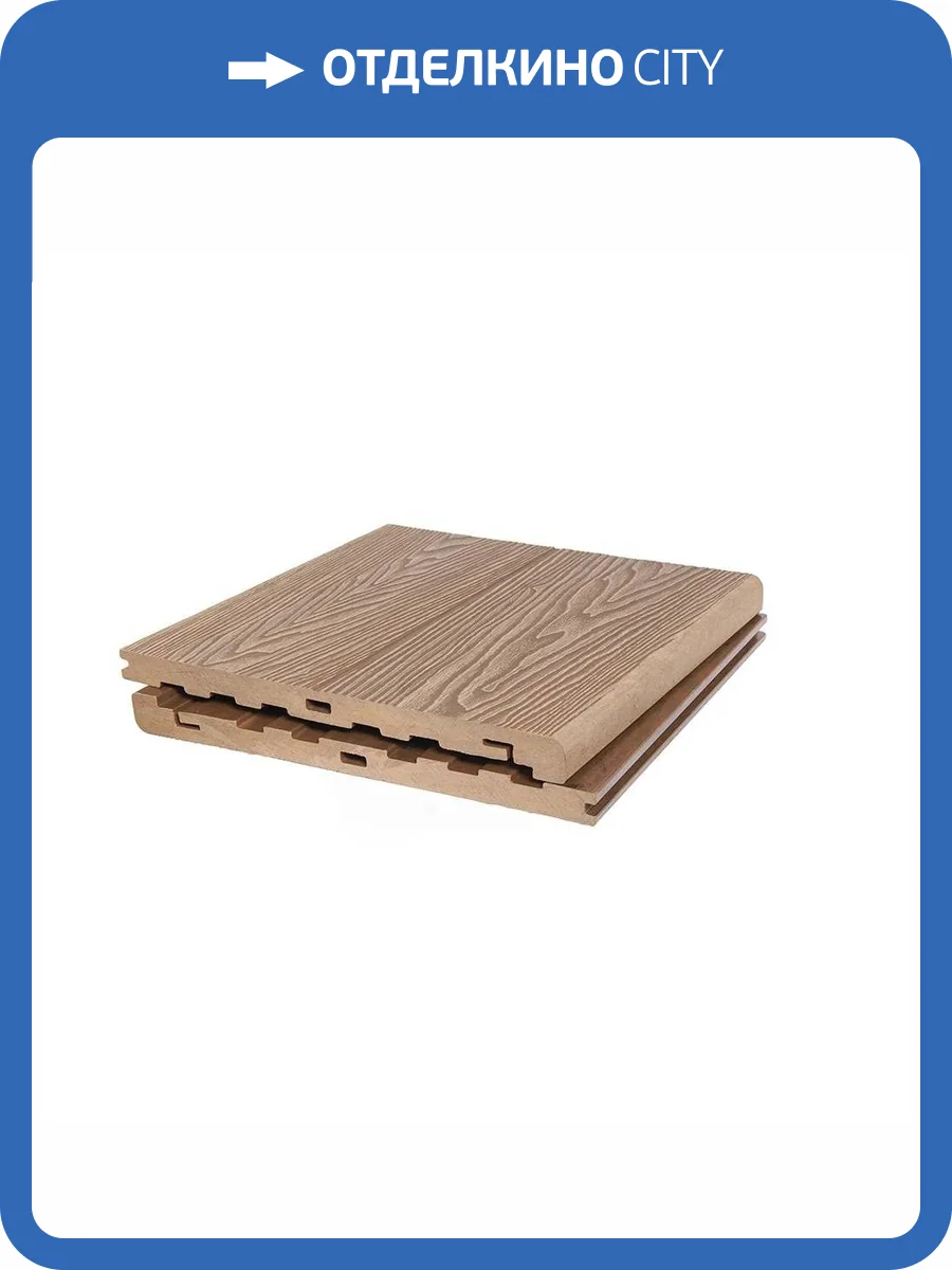 Ступень Polivan Group Singaraja (Сингараджа) ДПК Массив 3D Wood Brushing (Текстура дерева Шлифованная) Песочный 2900x320x20 фото 2