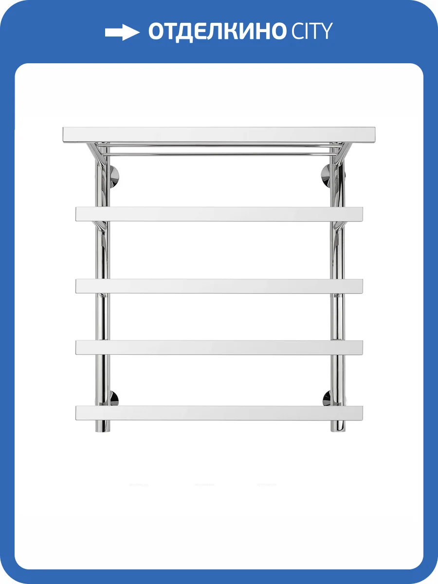 Полотенцесушитель электрический Secado Понтида 4603777457556 7 СП 60x60x70, R, хром фото 3