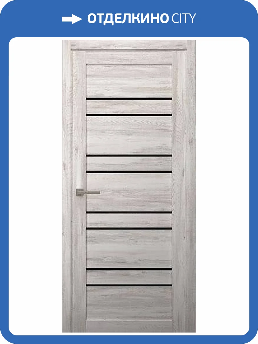 Межкомнатная дверь Albero Мегаполис Дублин полотно Ель альпийская, стекло черное 900x2000 фото 2