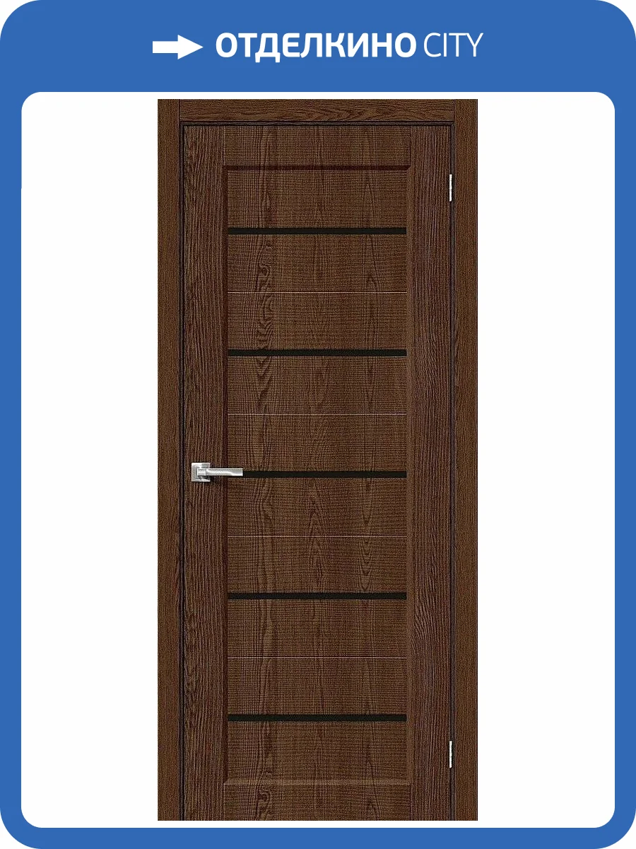 Межкомнатная дверь Bravo 153-0064 Мода-22 Black Line Brown Dreamline 200x70 фото 2