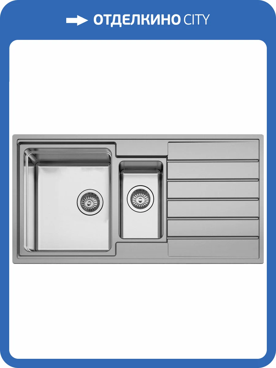 Мойка кухонная Seaman Eco Roma SMR-9750B без отверстий фото 3