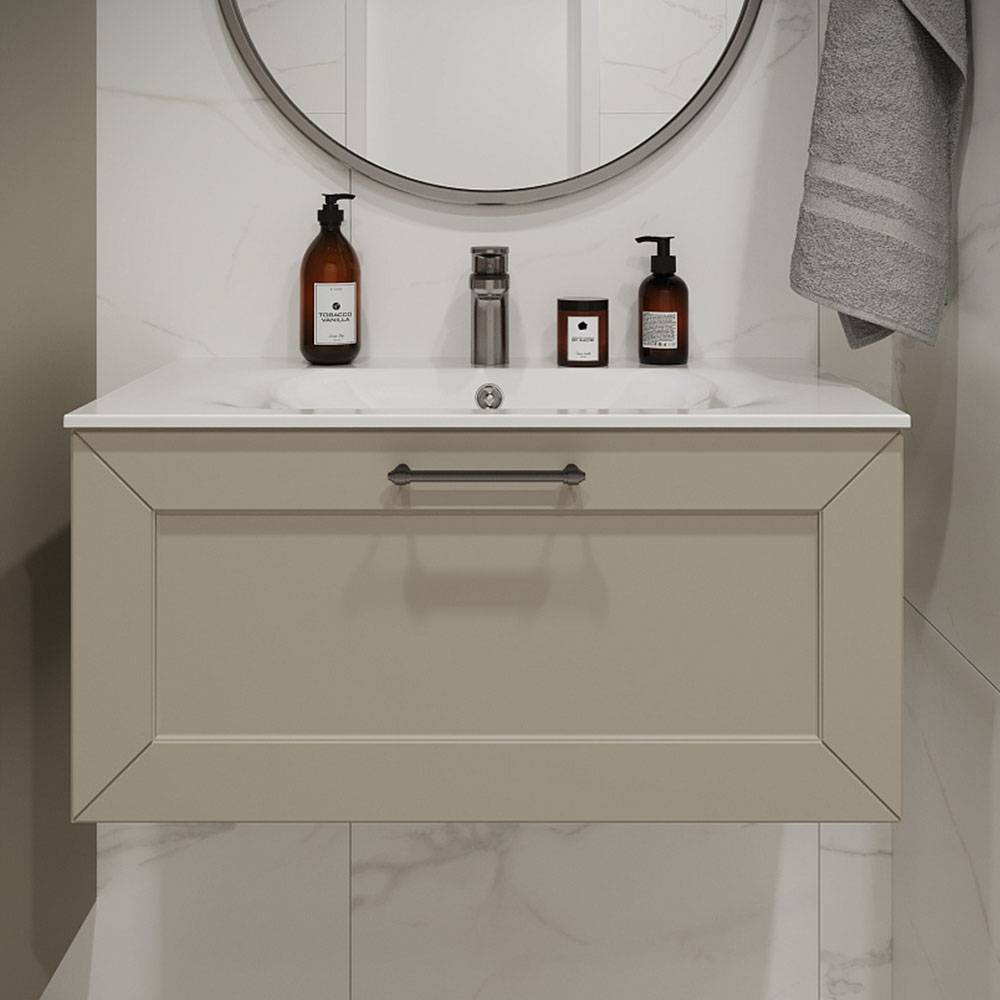 Тумба с раковиной Terminus Victoria VIC10801900101O айвори, 80x38