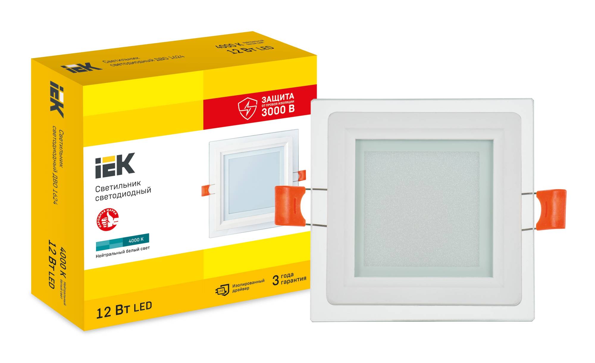 Встраиваемый точечный светодиодный светильник IEK ДВО 1624 LDVO0-1624-12-4000-K01 фото 7